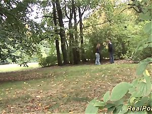 German Stepmom picked up for outdoor lovemaking