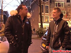 giant Amsterdam hooker cockriding tourist