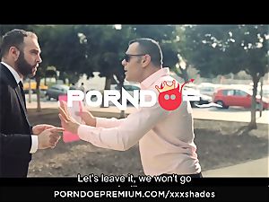 hard-core SHADES - Tina Kay double penetration and blowage in MMF pound festival
